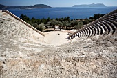 View of ruins Kas in ancient Lycia, Aegean, Turkey