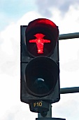 Close-up of male traffic light in Berlin