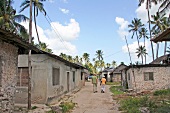 Locals walking on street in Zanzibar Island, Tanzania, East Africa