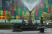 Fountain in front of Montreal Convention Centre in Jean-Paul Riopelle, Montreal, Canada