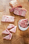 Schweinefleisch, gewürfelt, geschnitten