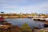 View of fishing village Peggy's Cove in Nova Scotia, Canada
