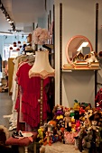 Stuffed toys, goods and textile in boutique at Oslo, Norway