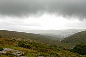 England, Devon, Dartmoor, Regenwolken; Regenwetter;