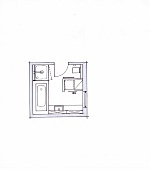 Abbildung, Zeichnung, Badezimmer, Grundriss, von oben