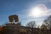 View of heliotrope house of solar architect Rolf Disch in Freiburg, Germany