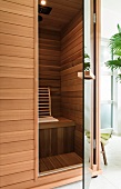 Infrarot-Sauna aus Holz, Kabine, Wärmekabine mit Infrarotstrahlen