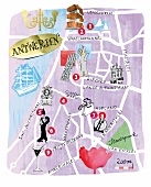 Antwerpen, Stadtplan, Karte 