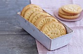 Embossed butter biscuits