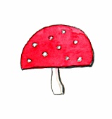 Illustration, Fliegenpilz, Pilz rot roter, Glückspilz, Glückssymbol