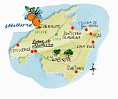A map of Majorca
