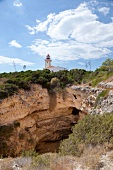 Portugal, Algarve, Carvoeiro, Felsenküste, Leuchtturm