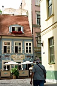 Lettland, Riga, Blick Richtung Jauniela, Restaurant 1221