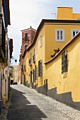 Portugal, Algarve, Alentejo, Altstadtgassen in Santiago do Cacem