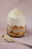 Lychee and coconut trifle