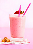 A strawberry lassi