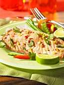 Salmon with ginger and chilli