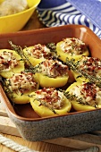 Potatoes topped with thyme