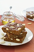 Honey cake with almonds