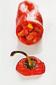 A stuffed pointed pepper