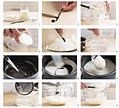 Vanilla cream being prepared