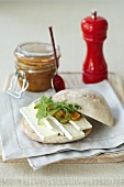 A brie and chutney sandwich