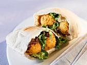 Pitta breads filled with falafel