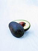 A halved avocado
