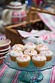 Muffins on a cake stand