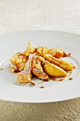 Kaiserschmarren (shredded sugared pancake from Austria) with caramelised apples