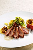 Pheasant breast with balsamic cabbage