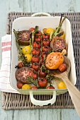 Roasted tomatoes with herbs