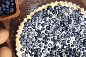 Unbaked blueberry cake
