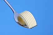 A curl of butter on a fork