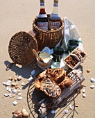 A picnic on the beach at Cape Ferret (France)