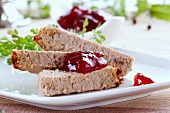 Chicken liver terrine with cranberry sauce