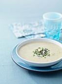 Cream of celery soup with blue cheese