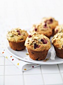 Cranberry muffins with sunflower seeds