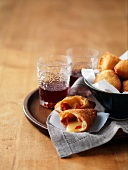 Panzerotti (deep-fried Italian dough parcels) with provolone