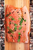 Grilled salmon with Sichuan pepper