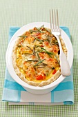 A vegetable bake with cheese and rosemary