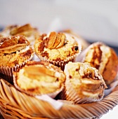 Sweet muffins in a bread basket