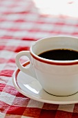 A cup of black coffee