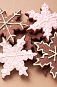 Star-shaped Christmas biscuits