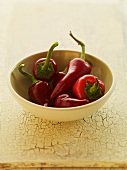 Bowl of Red Jalapeno Peppers