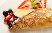 Fruit Filled Crepe with Powdered Sugar