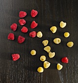 Red and yellow raspberries