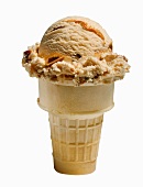 Caramel ice cream cone