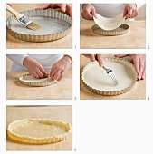 Making a puff pastry tart base