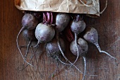 Beetroot in paper bag